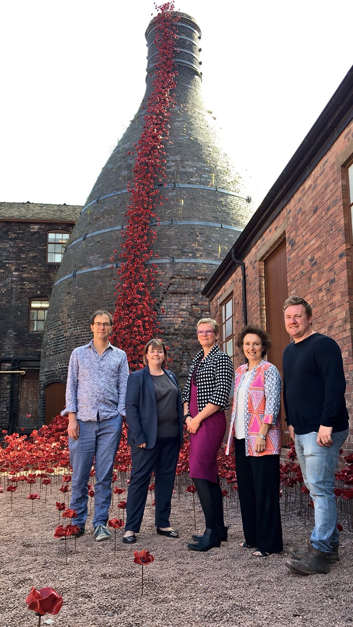 Poppies: Weeping Window at Middleport Pottery, Stoke-on-Trent