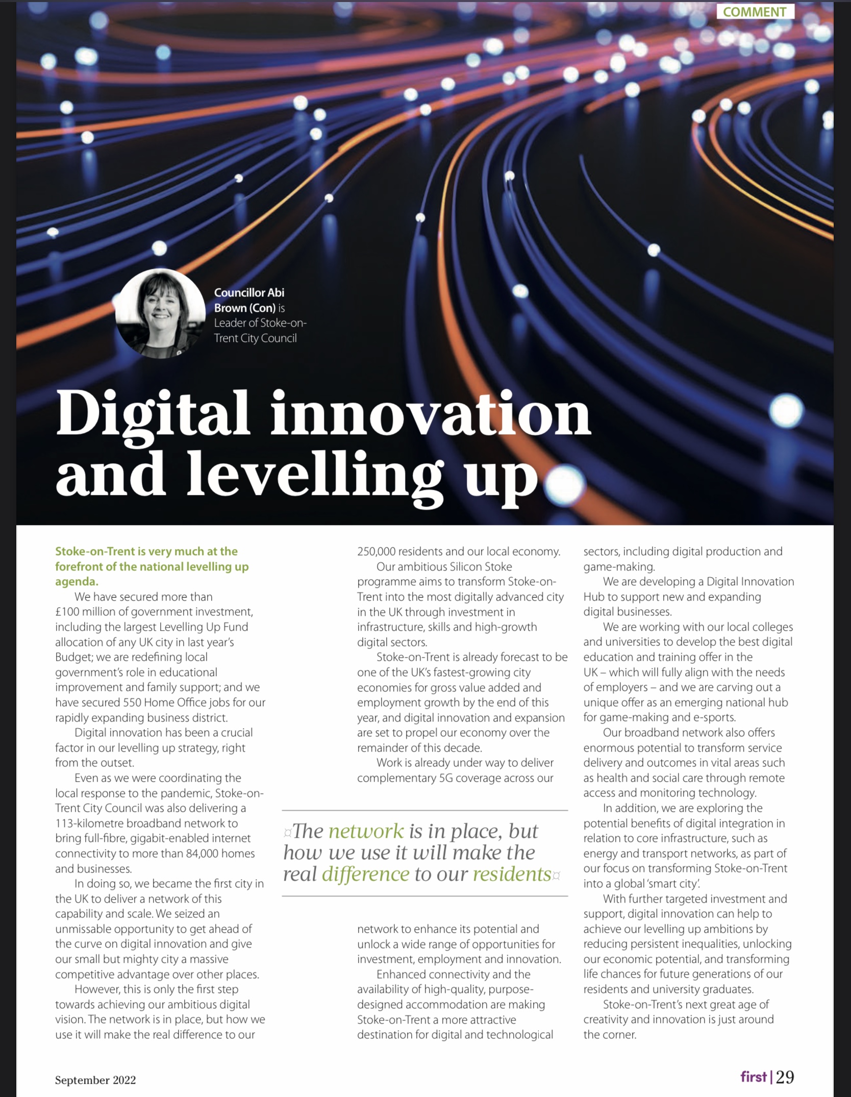 LGA First article on Digital Innovation and Levelling Up