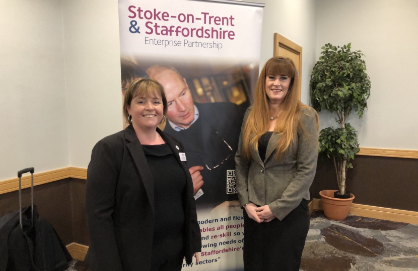 Cllr Abi Brown with Small Business Minister Kelly Tolhurst MP