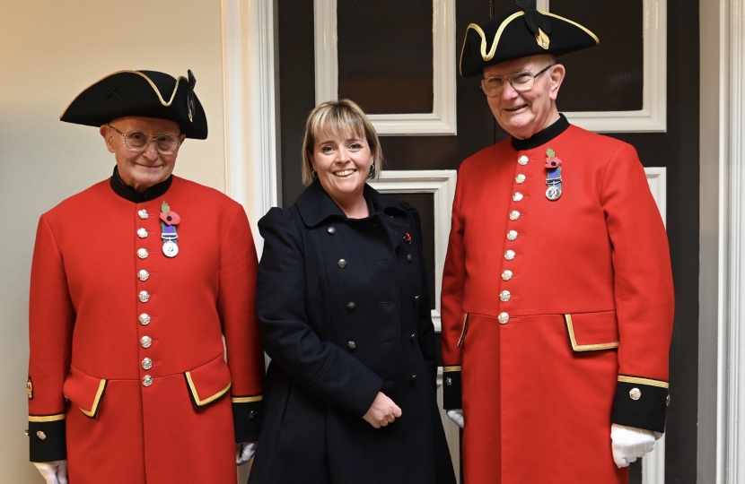 With the two Chelsea Pensioners who joined us this year 