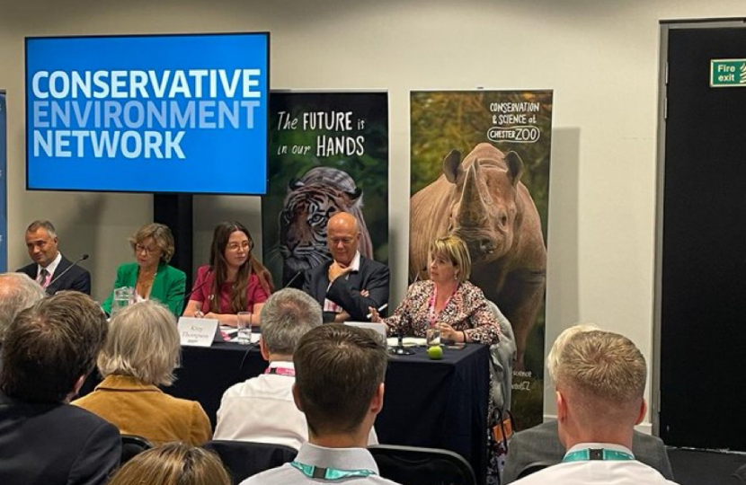 Speaking at the Conservative Environment Network fringe.