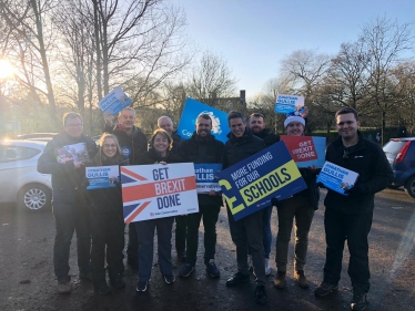 Out on the doorstep with Jonathan Gullis and Gavin Williamson in Stoke North