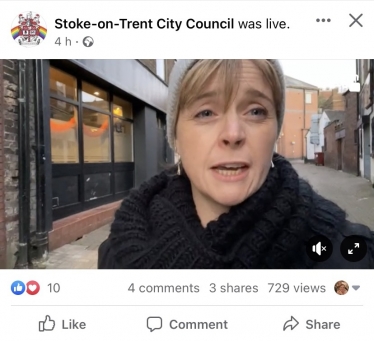 FacebookLive in the city centre